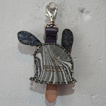 LEATHER KEY COVER - DOLLAR EYES/PYTHON