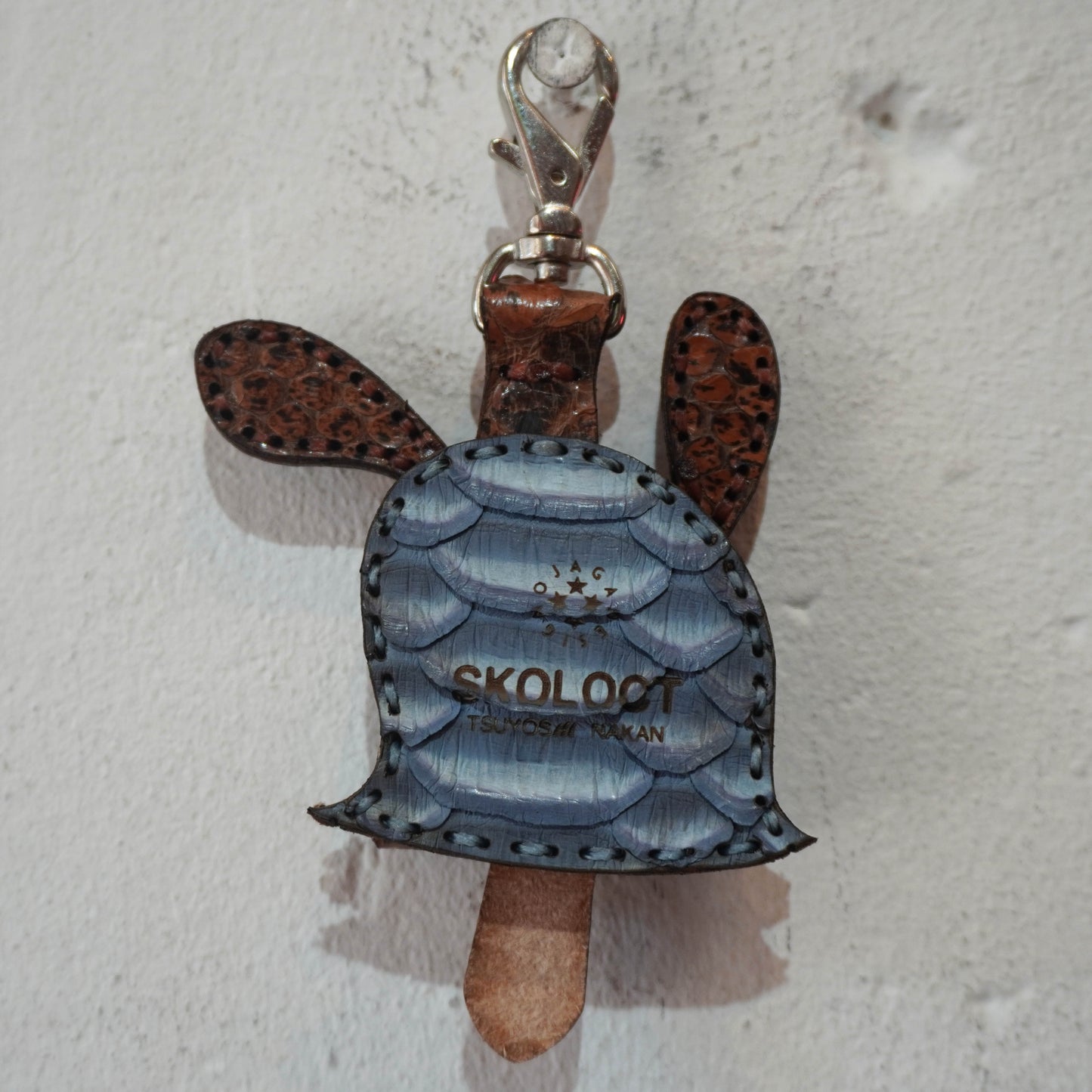 LEATHER KEY COVER - DOLLAR EYES/PYTHON
