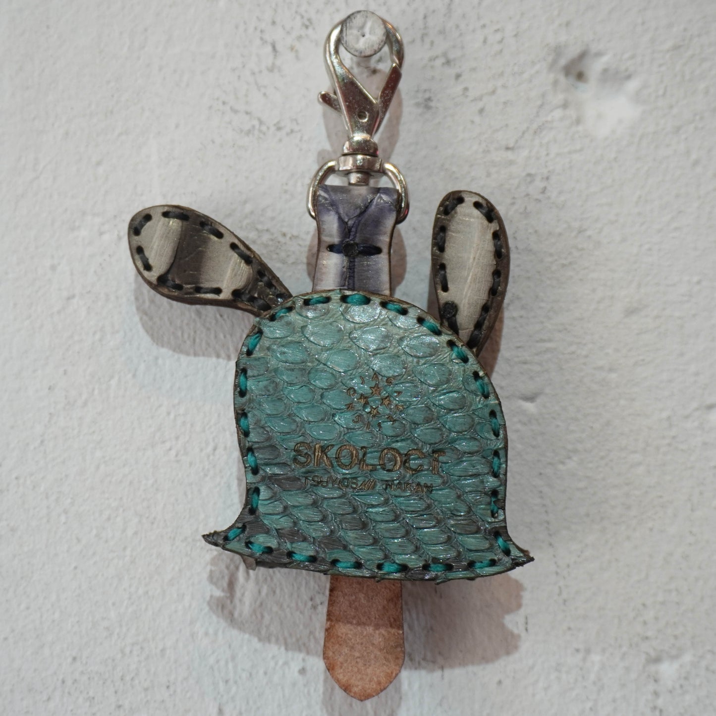 LEATHER KEY COVER - DOLLAR EYES/PYTHON