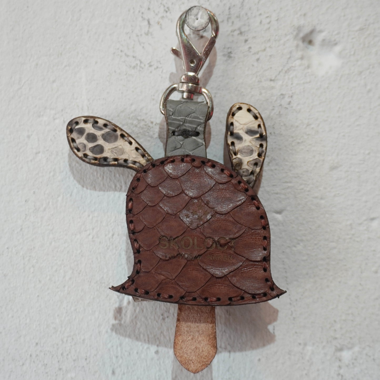 LEATHER KEY COVER - DOLLAR EYES/PYTHON