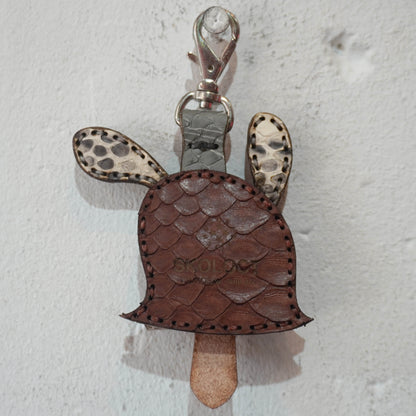 LEATHER KEY COVER - DOLLAR EYES/PYTHON