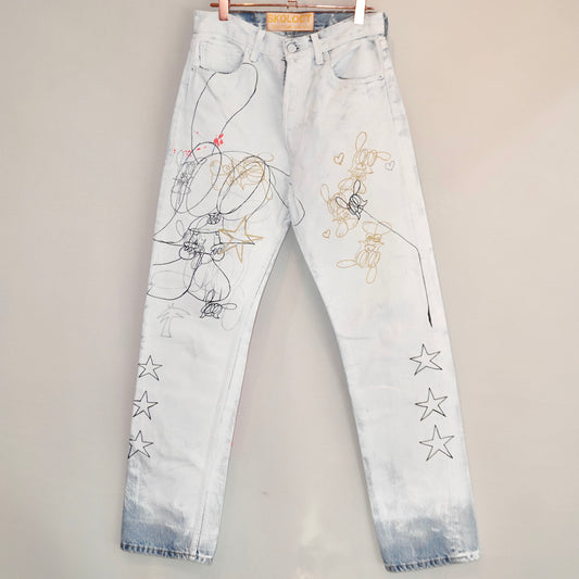 SKOLOCT HAND PAINTED JEANS - 27