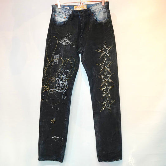 SKOLOCT HAND PAINTED JEANS - 28