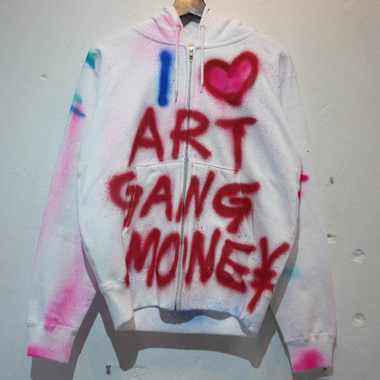 SKOLOCT SPRAY PAINTED ZIP HOODIE (S)