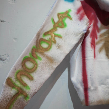 SKOLOCT SPRAY PAINTED ZIP HOODIE (M)
