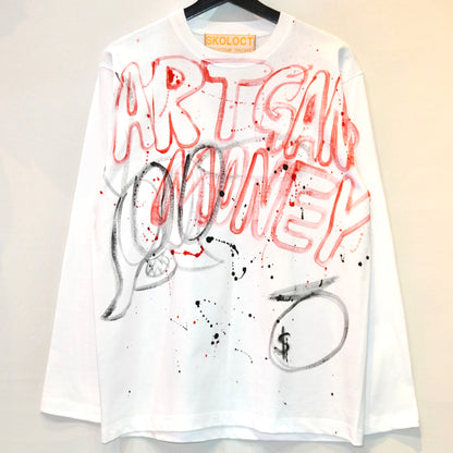 SKOLOCT RED SLOGAN L/S T-SHIRT (L)