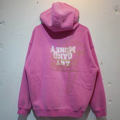 SKOLOCT PINK FLAME ZIP HOODIE (M)