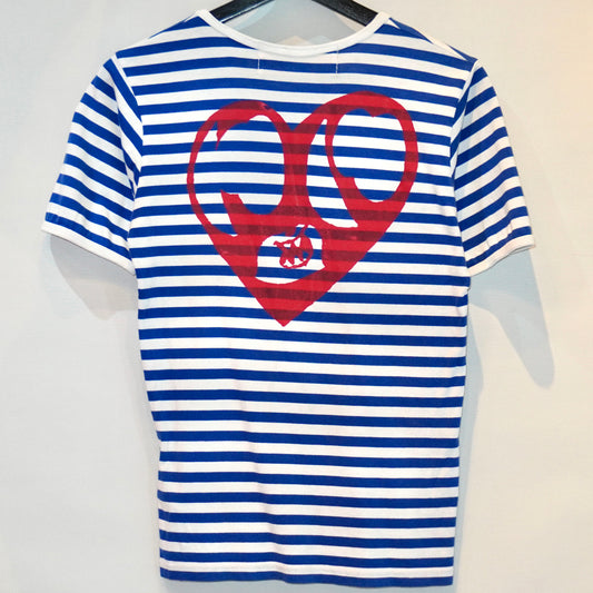 SKOLOCT SKO HEART STRIPE T-SHIRT (XS)