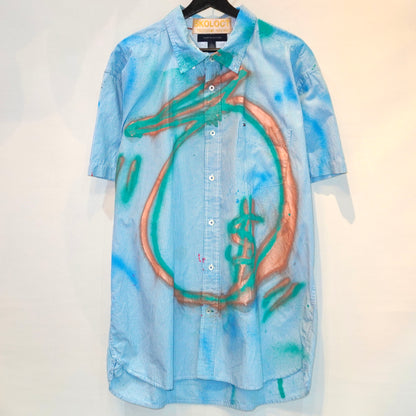 SKOLOCT SPRAY PAINTED REMAKE SHIRT (XL)