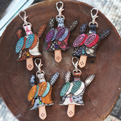 LEATHER KEY COVER - SPIRAL EYES/PYTHON