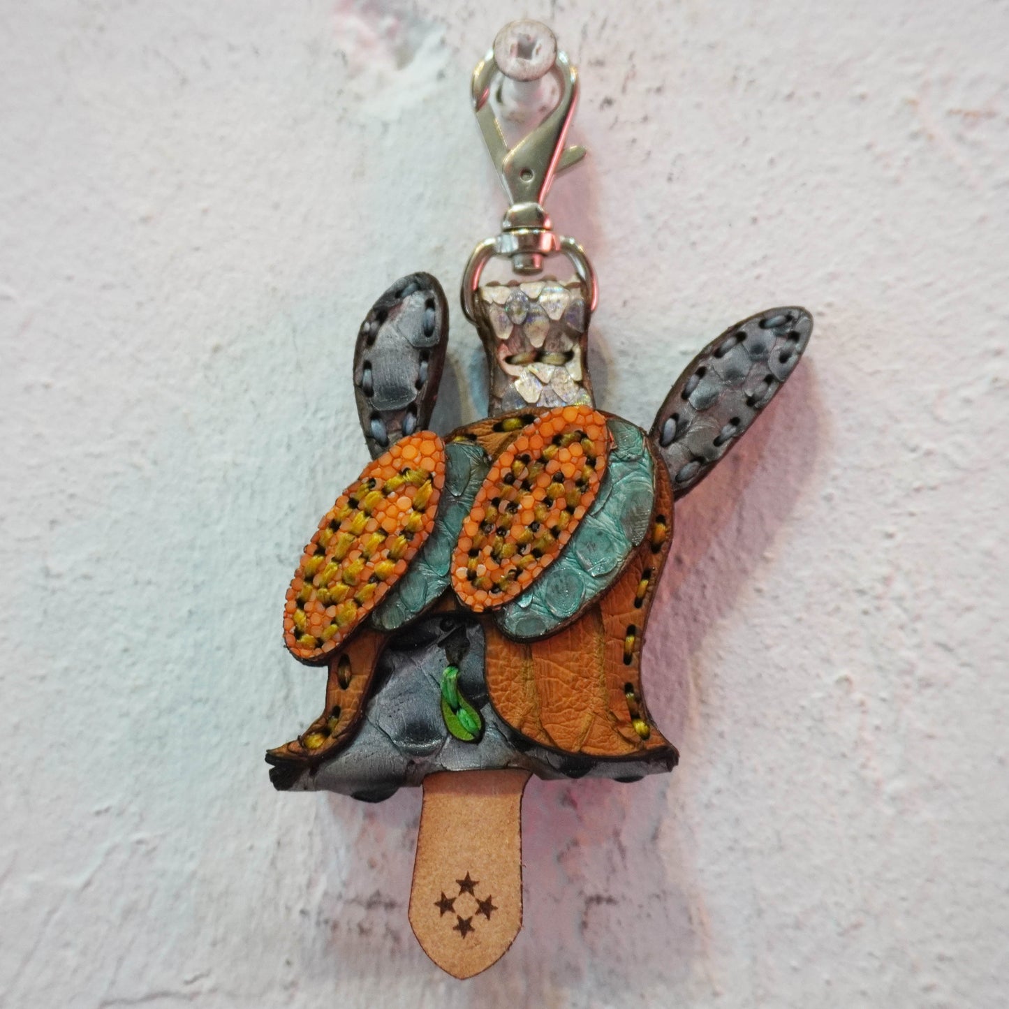 LEATHER KEY COVER - SPIRAL EYES/PYTHON