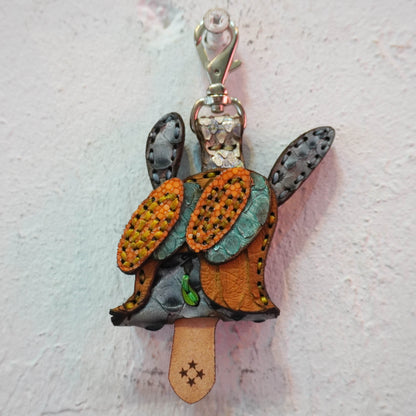 LEATHER KEY COVER - SPIRAL EYES/PYTHON