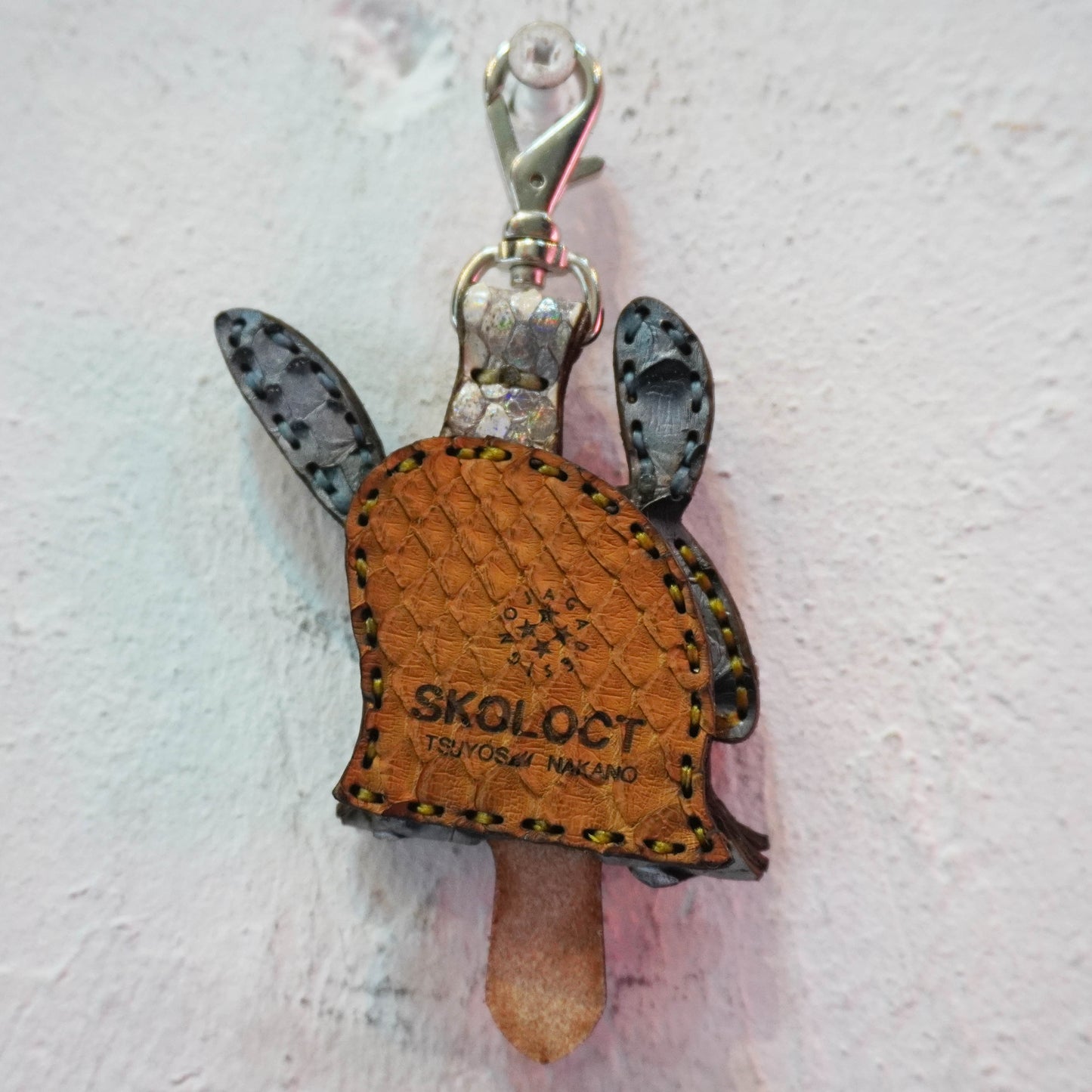 LEATHER KEY COVER - SPIRAL EYES/PYTHON