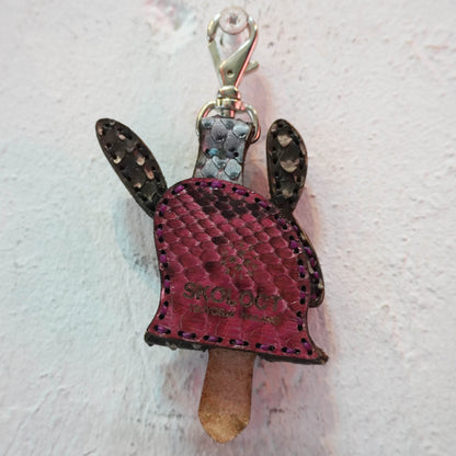 LEATHER KEY COVER - SPIRAL EYES/PYTHON