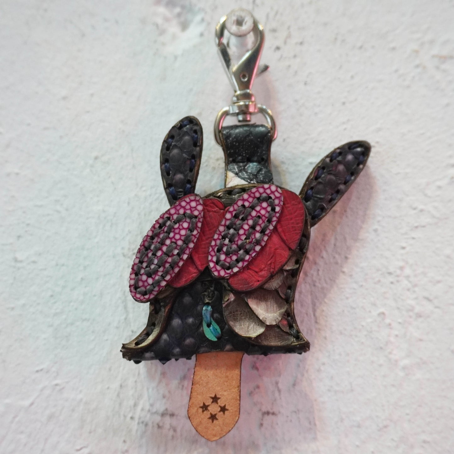 LEATHER KEY COVER - SPIRAL EYES/PYTHON