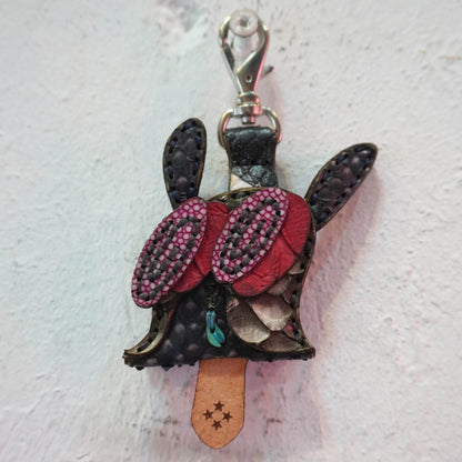 LEATHER KEY COVER - SPIRAL EYES/PYTHON