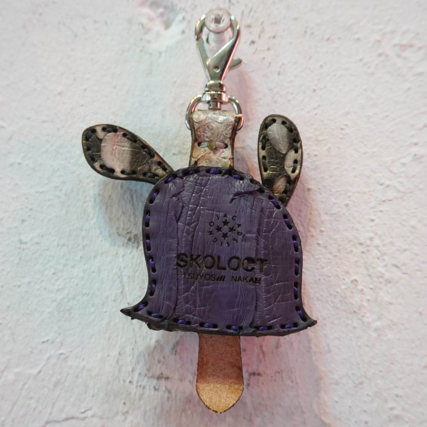 LEATHER KEY COVER - DOLLAR EYES/PYTHON