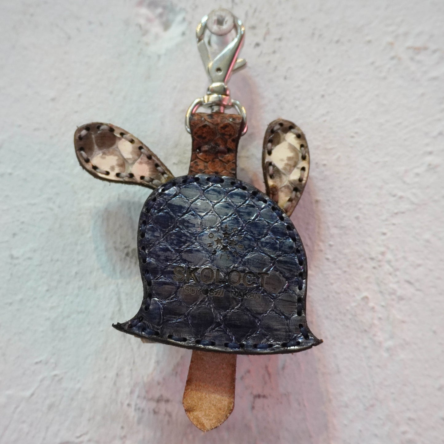 LEATHER KEY COVER - DOLLAR EYES/PYTHON