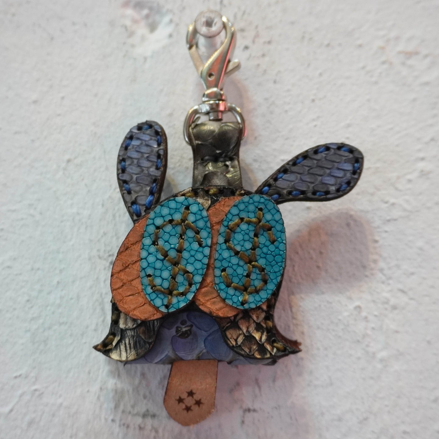 LEATHER KEY COVER - DOLLAR EYES/PYTHON