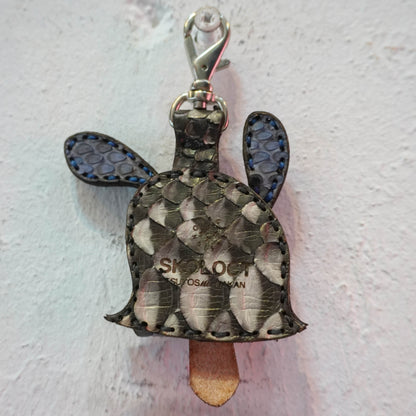 LEATHER KEY COVER - DOLLAR EYES/PYTHON