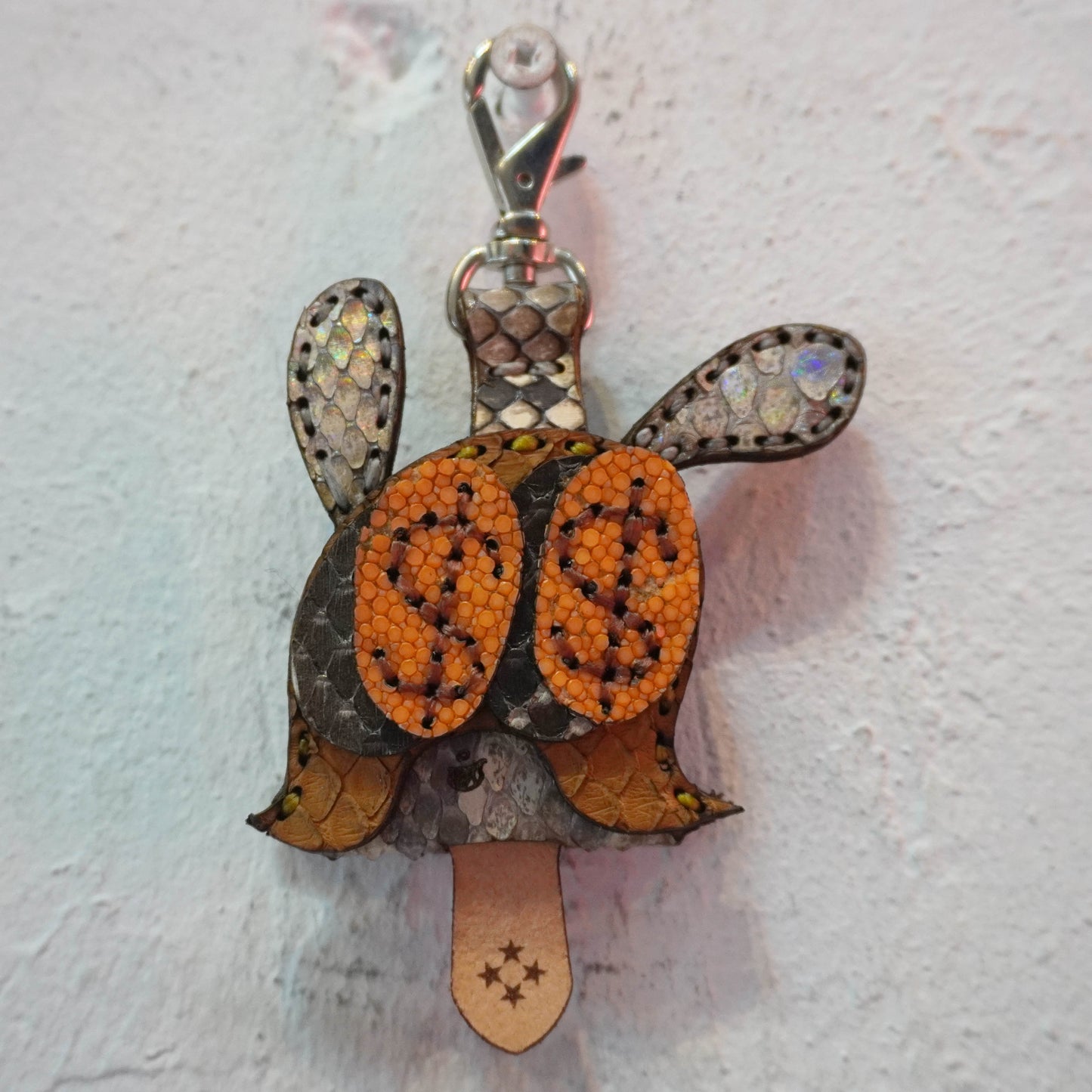 LEATHER KEY COVER - DOLLAR EYES/PYTHON