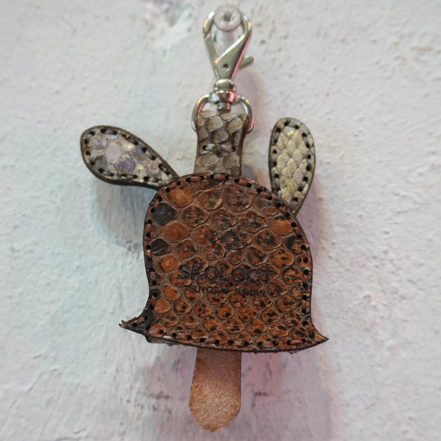 LEATHER KEY COVER - DOLLAR EYES/PYTHON