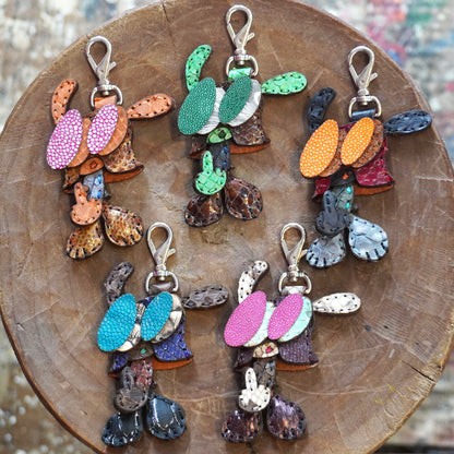 LEATHER KEYCHAIN "FINGER" - PYTHON
