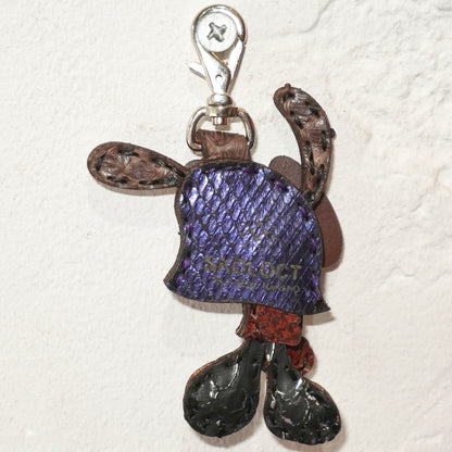 LEATHER KEYCHAIN "FINGER" - PYTHON