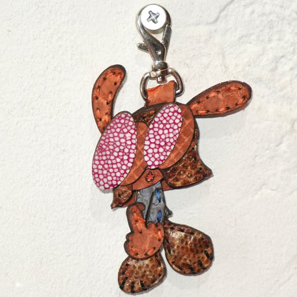 LEATHER KEYCHAIN "FINGER" - PYTHON