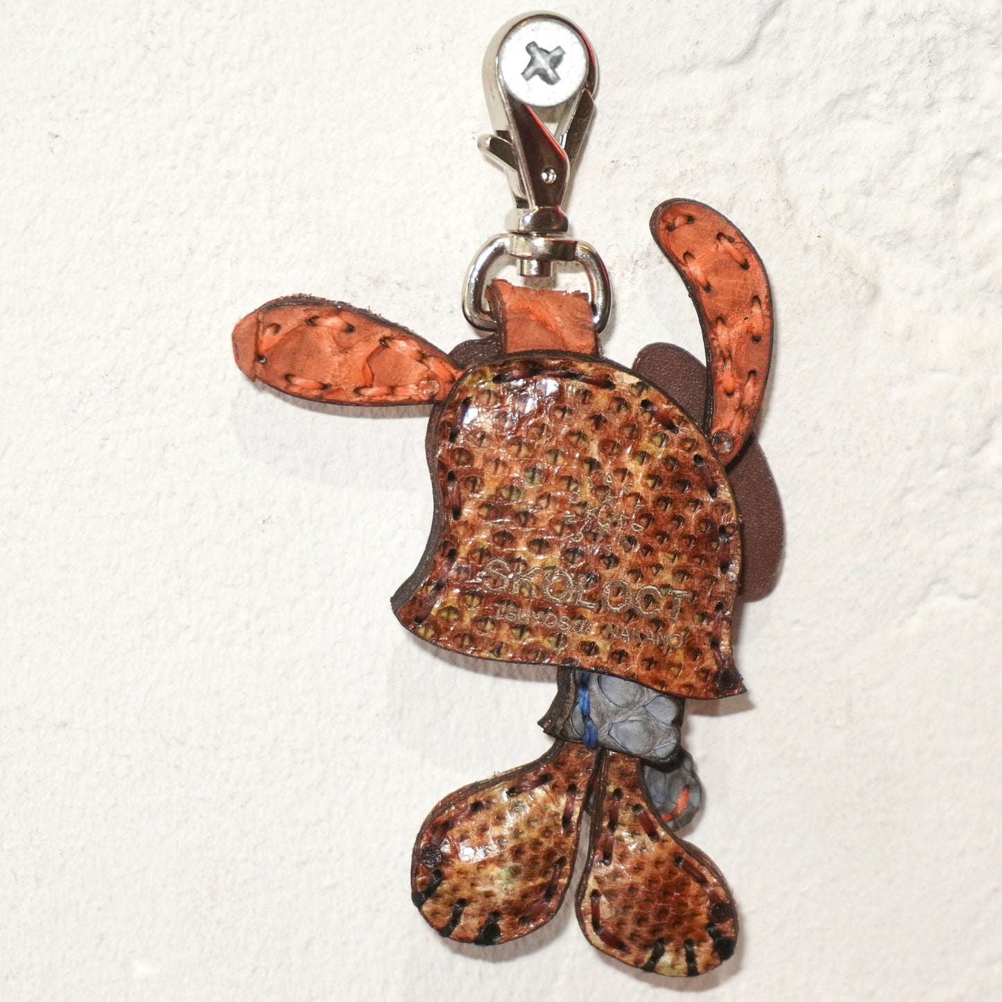 LEATHER KEYCHAIN "FINGER" - PYTHON