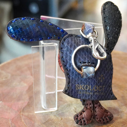 LEATHER KEYCHAIN "UZI" - PYTHON