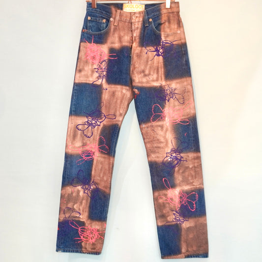 SKOLOCT SPRAY PAINTED JEANS - 30
