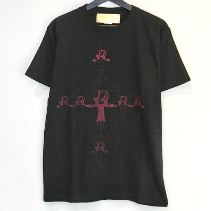 SKOLOCT RED DOUBLE CROSS T-SHIRT