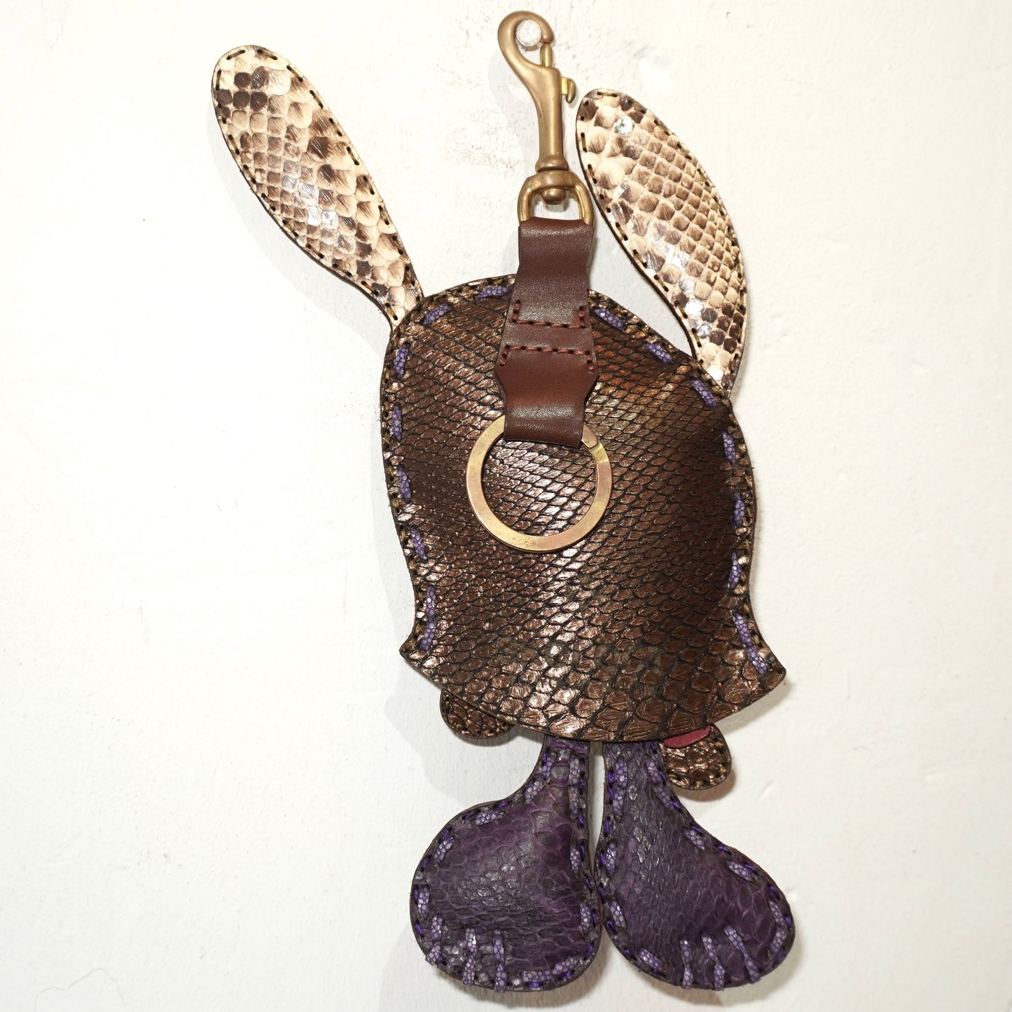 LEATHER KEYCHAIN "LARGE" - PYTHON