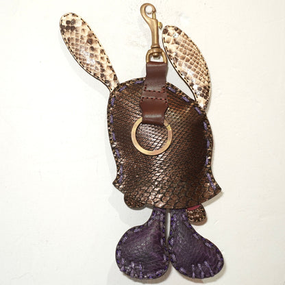 LEATHER KEYCHAIN "LARGE" - PYTHON