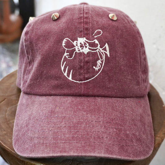 SKOLOCT $BAG EMBROIDERY CAP (STUDDED)