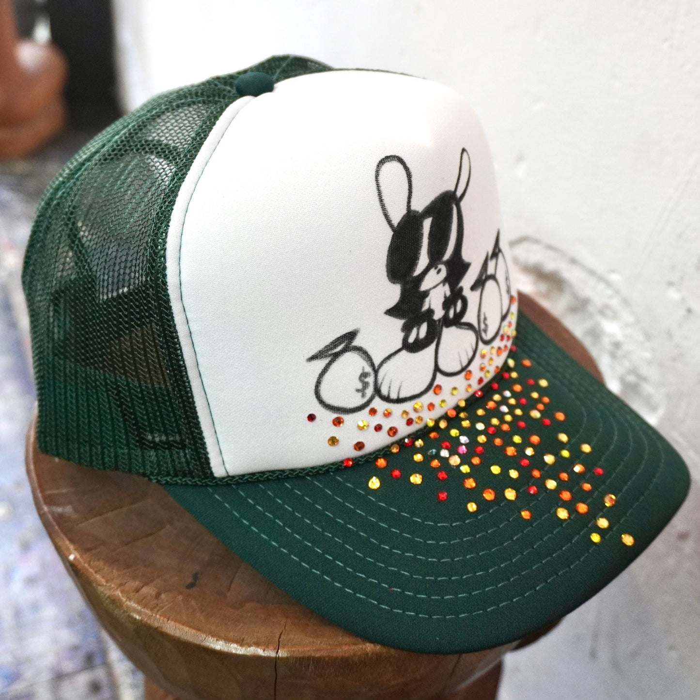 SKOLOCT PAINTED MESH CAP (RHINESTONE)