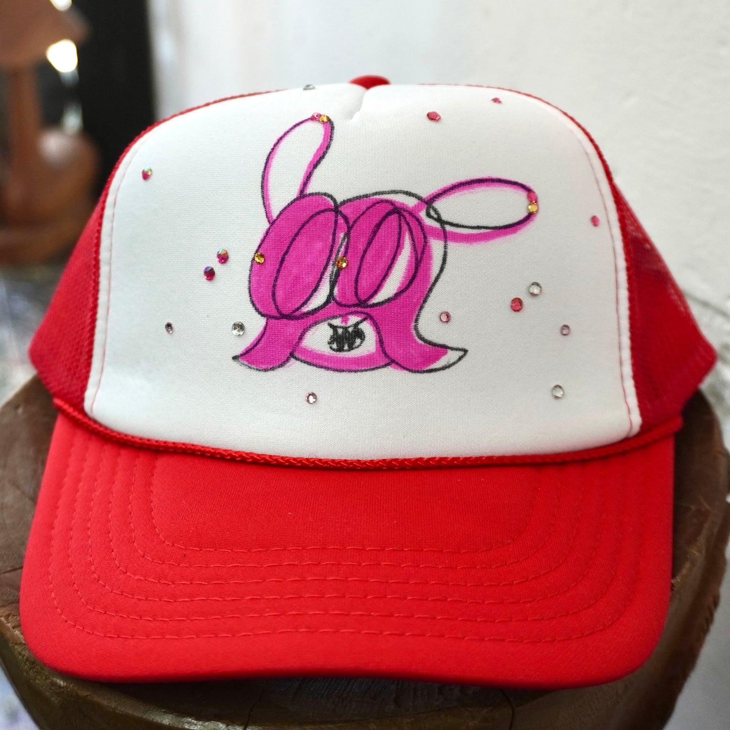 SKOLOCT PAINTED MESH CAP (RHINESTONE)