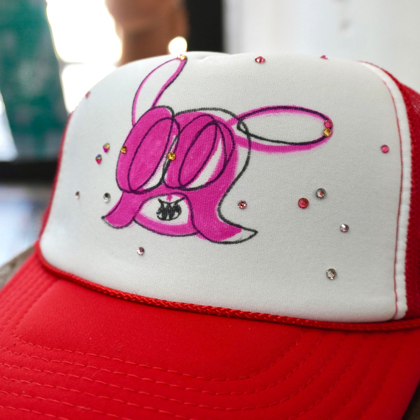 SKOLOCT PAINTED MESH CAP (RHINESTONE)