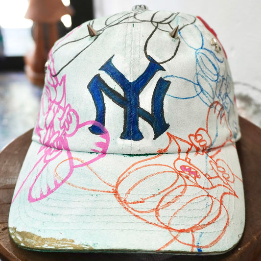 SKOLOCT NY SKO FLOWER PAINTED CAP