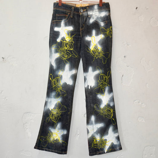 SKOLOCT SPRAY PAINTED JEANS - 25