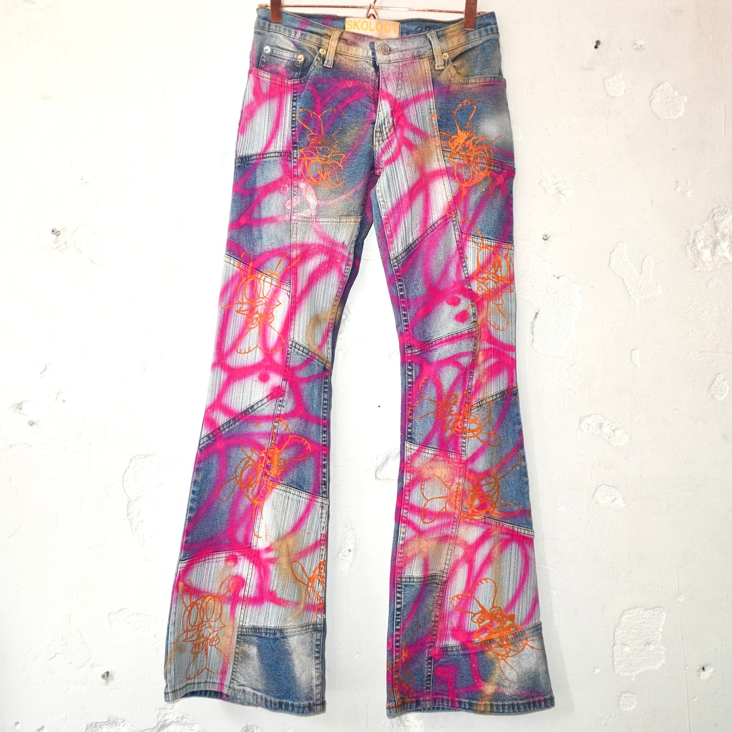 SKOLOCT SPRAY PAINTED JEANS - 27