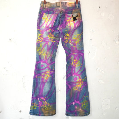 SKOLOCT SPRAY PAINTED JEANS - 27