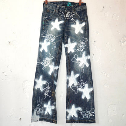 SKOLOCT SPRAY PAINTED JEANS - 28