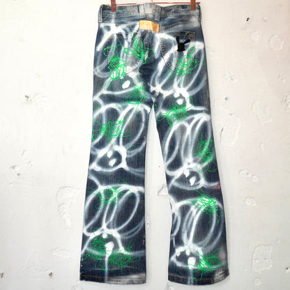 SKOLOCT SPRAY PAINTED JEANS - 28