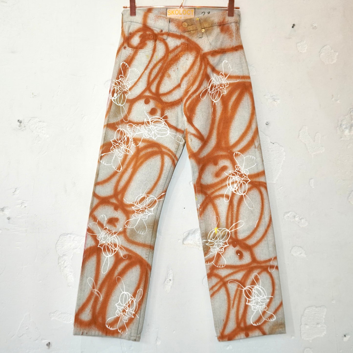 SKOLOCT SPRAY PAINTED JEANS - 28