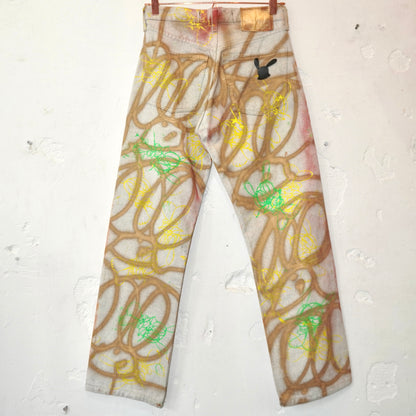 SKOLOCT SPRAY PAINTED JEANS - 28