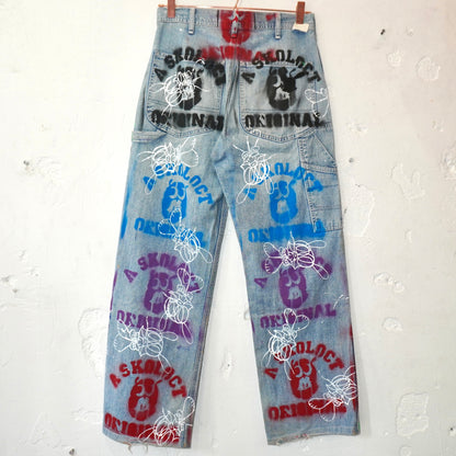 SKOLOCT SPRAY PAINTED JEANS - 28
