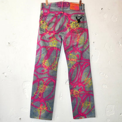 SKOLOCT SPRAY PAINTED JEANS - 29