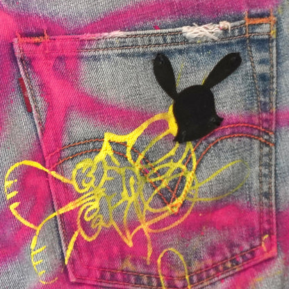 SKOLOCT SPRAY PAINTED JEANS - 29